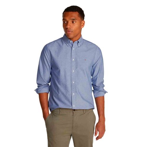 Camisa casual para caballero Tommy Hilfiger azul mw0mw37571-d03