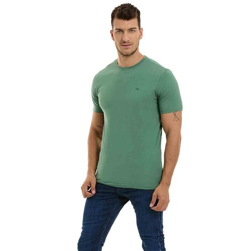 Playera casual para caballero Porto Blanco verde tbasic-49