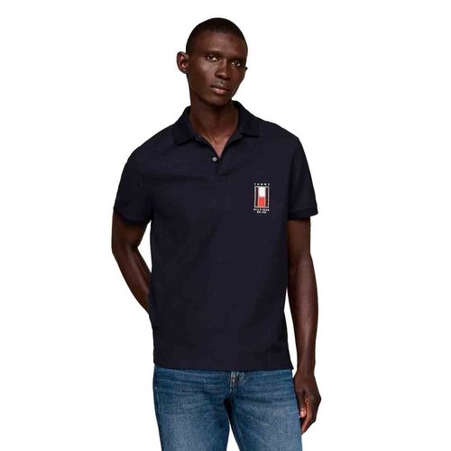 Playera tipo polo para caballero Tommy Hilfiger azul mw0mw36790-dw5