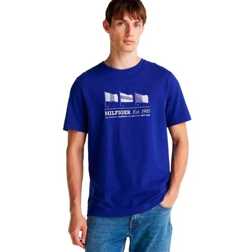 Playera casual para caballero Tommy Hilfiger azul mw0mw37439-d03