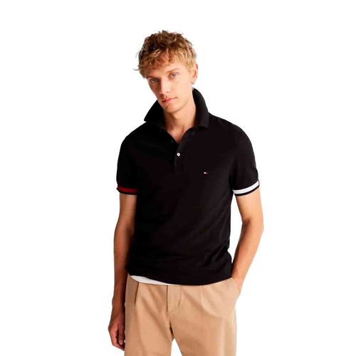 Playera tipo polo para caballero Tommy Hilfiger negro mw0mw37518-bds