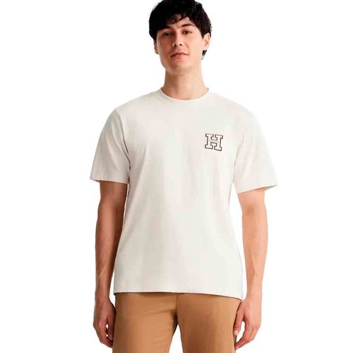 Playera casual para caballero Tommy Hilfiger blanco mw0mw38049-z00