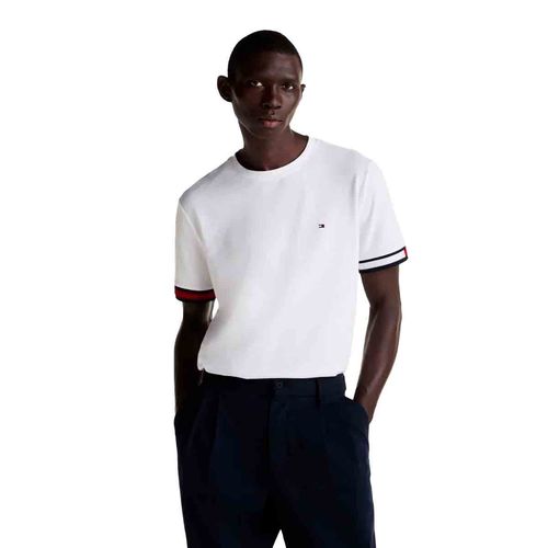 Playera casual para caballero Tommy Hilfiger blanco mw0mw38078-ybr