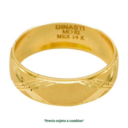 Argolla de matrimonio N°7.5 Dinasti de 14K 18275