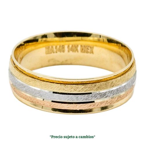 Argolla de matrimonio N°6.5 Argyor de 14K 81