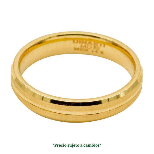 Argolla de matrimonio N°4.5 Dinasti de 14K 201935