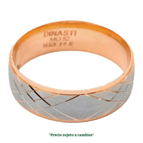 Argolla de matrimonio N°7.5 Dinasti de 14K 100556