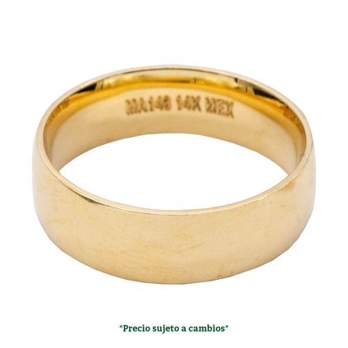Argolla de matrimonio N°6.5 Argyor de 14K 160-A