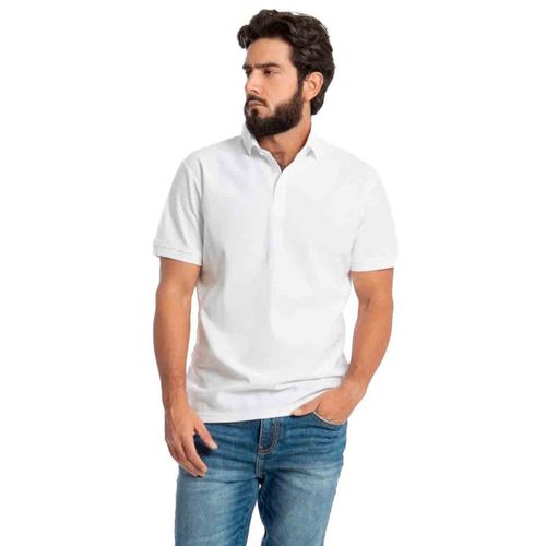 Playera tipo polo para joven Balam blanco bb0095