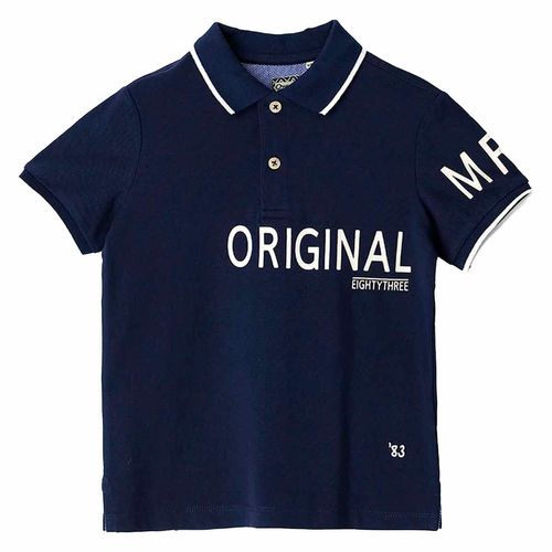Playera tipo polo para niño Original Marines azul ddp2088b