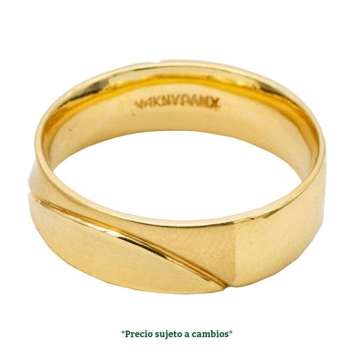 Argolla de matrimonio N°6 Valessa de 14K A00122-D6