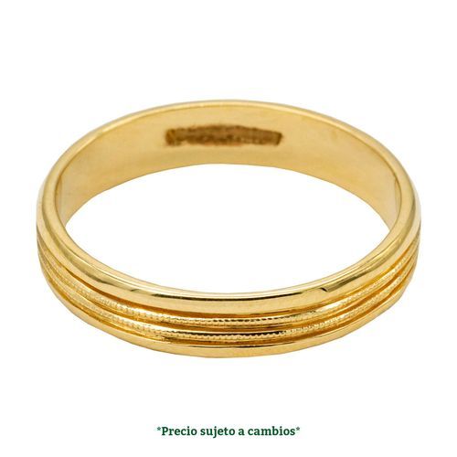 Argolla de matrimonio N°5.5 Valessa de 14K A00108-D4