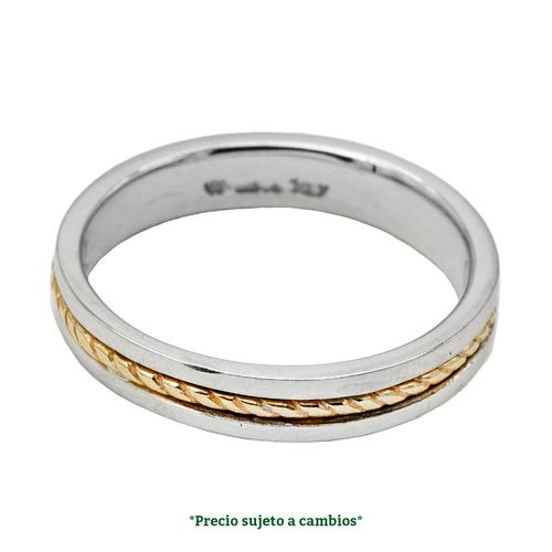 Argolla de matrimonio N°5.5 Valessa de 14K A00157-D4