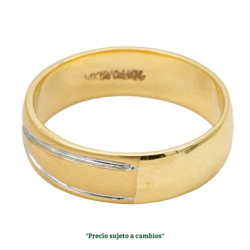 Argolla de matrimonio N°10 Valessa de 14K A00116-C5.5