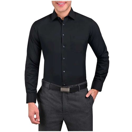 Camisa de vestir para caballero John Henry negro jv11b0006