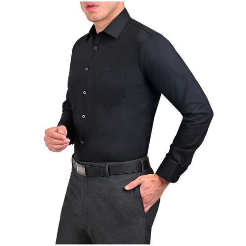 Camisa de vestir para caballero John Henry negro jv11b0006