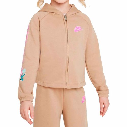 Sudadera deportiva para niña Nike café 36l125-x0l