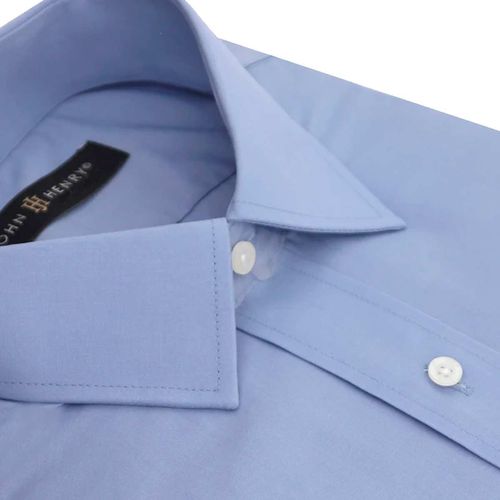 Camisa de vestir para caballero John Henry azul jv21b0001
