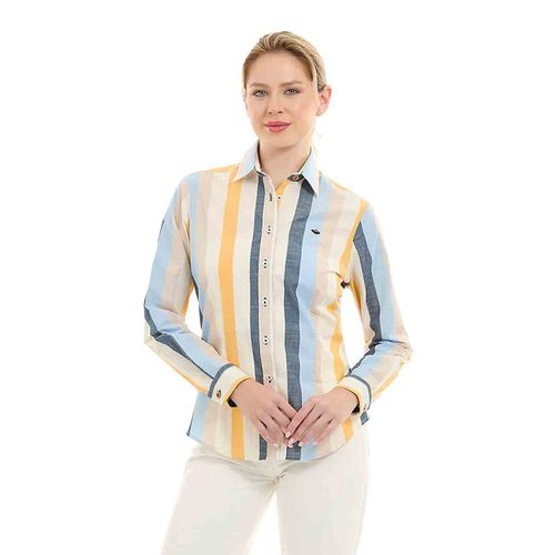 Blusa camisera Porto Blanco multicolor para dama d-2375