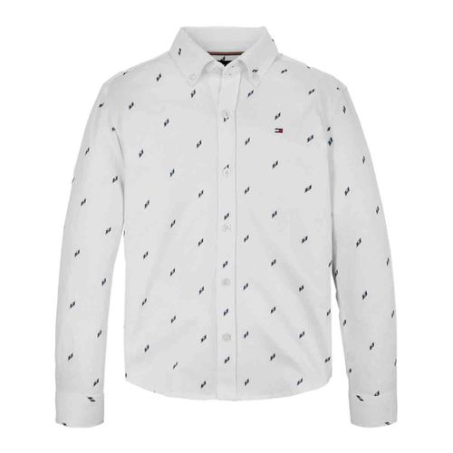 Camisa casual para joven Tommy Hilfiger blanco kb0kb09267-ybs