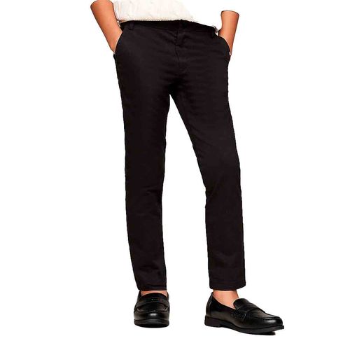 Pantalón casual para joven Tommy Hilfiger negro kb0kb09435-bds