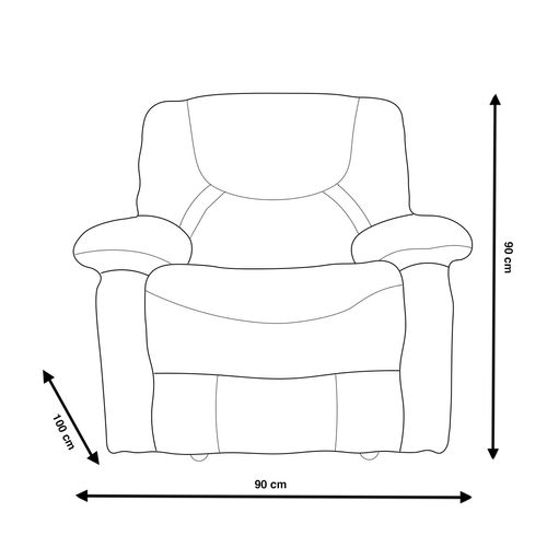 Sillón reclinable Dolce Casa café hd-1878
