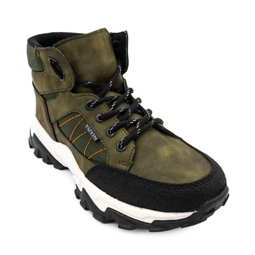Bota casual para niño Yuyin verde 24261