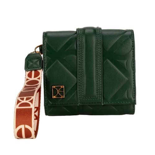 Cartera flap para dama Cloe verde 2BICI24684PET