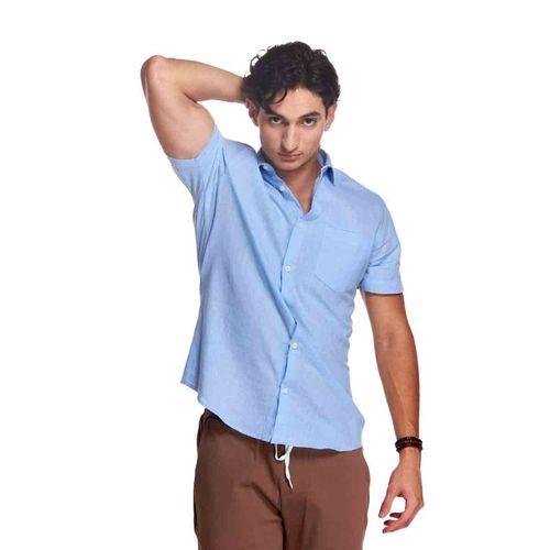 Camisa casual para joven Authentic Lyon azul 211006-801