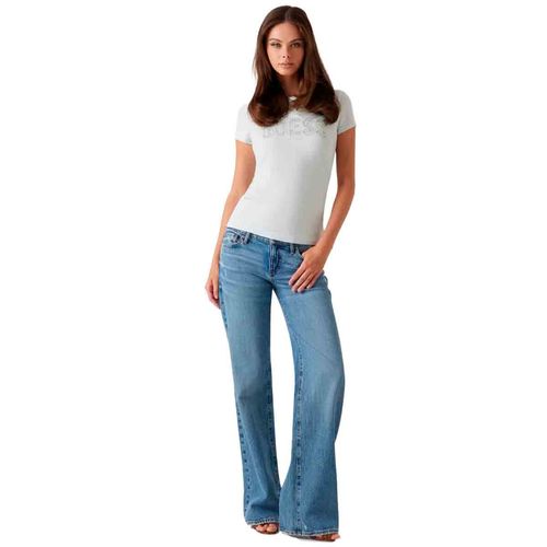 Playera casual para dama Guess azul w5gi04j1314