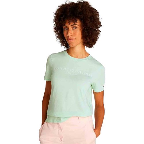 Playera casual para dama Tommy Hilfiger verde ww0ww40276