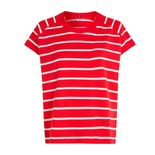 Playera casual para dama Tommy Hilfiger rojo ww0ww44544
