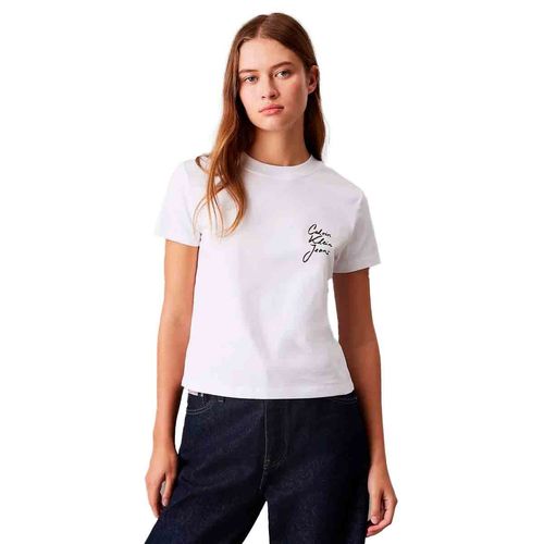 Playera casual para dama Calvin Klein blanco j20j224984
