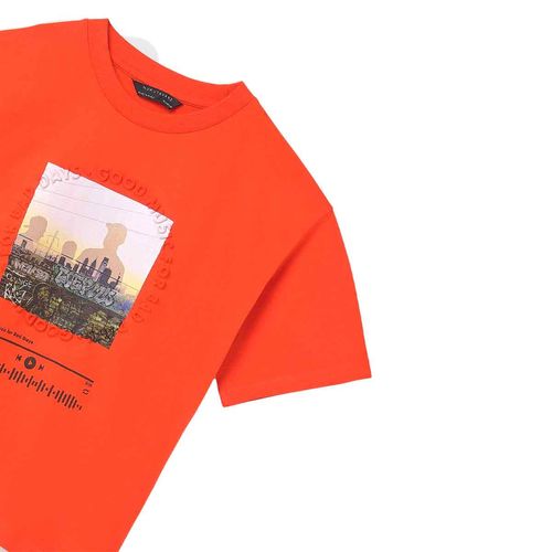 Playera Nuku Tavake naranja para joven 6016