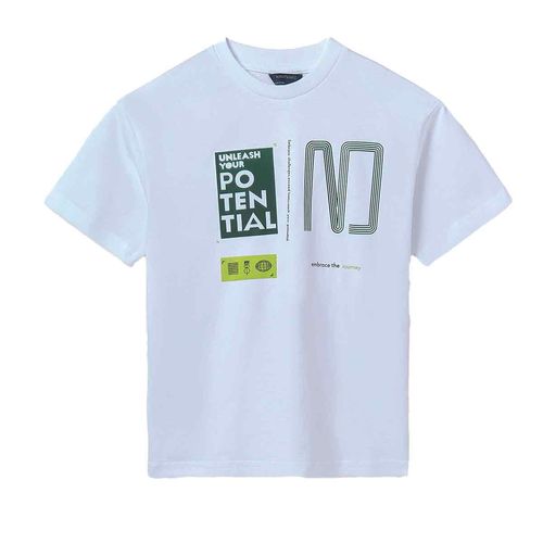 Playera Nuku Tavake blanco para joven 6014