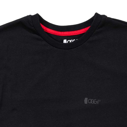 Playera casual para joven Oggi Jeans negro xplbasicacr