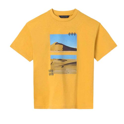 Playera casual para joven Nuku Tavake amarillo 6007