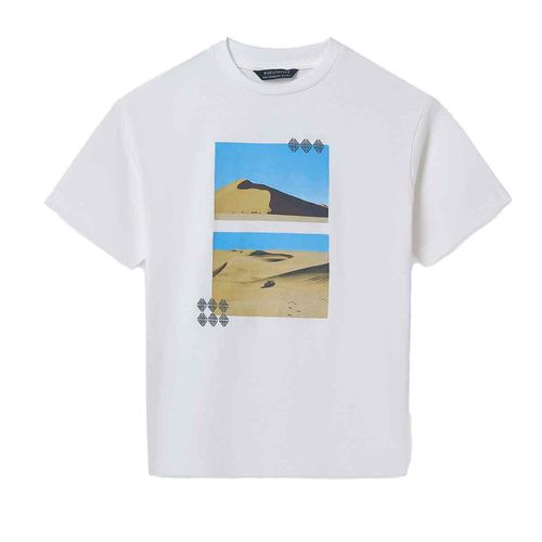 Playera casual para joven Nuku Tavake beige 6007