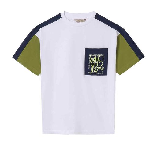 Playera casual para joven Nuku Tavake blanco 6015