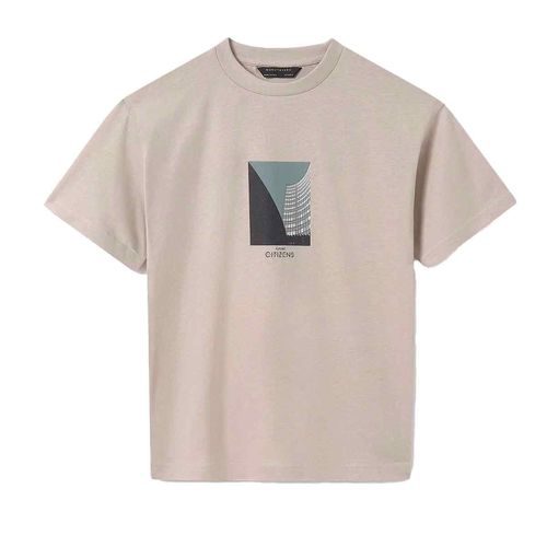 Playera casual para joven Nuku Tavake beige 6001