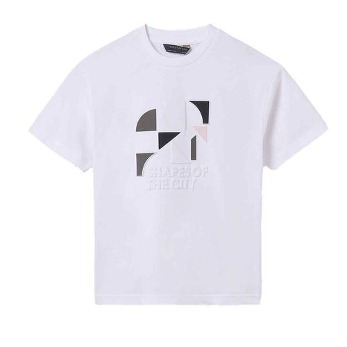 Playera casual para joven Nuku Tavake blanco 6002