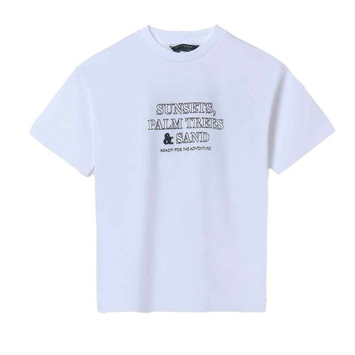 Playera casual para joven Nuku Tavake blanco 6010