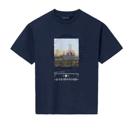 Playera casual para joven Nuku Tavake marino 6016