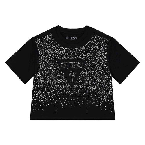 Playera casual para jovencita Guess negro j5ri13k6yw4-jbl