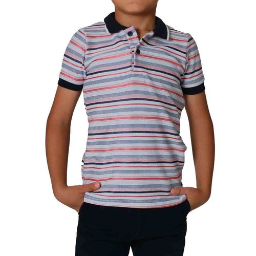 Playera tipo polo para niño Lyon marino 324229-805