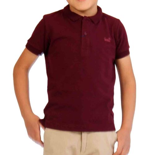 Playera tipo polo Lyon tinto para niño 324991-502