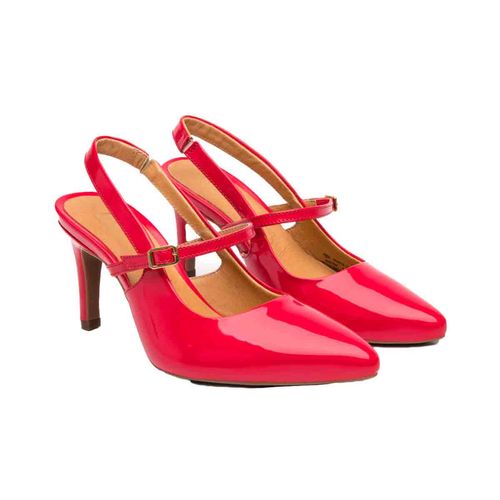 Zapatilla de vestir para dama Flexi rojo 104519
