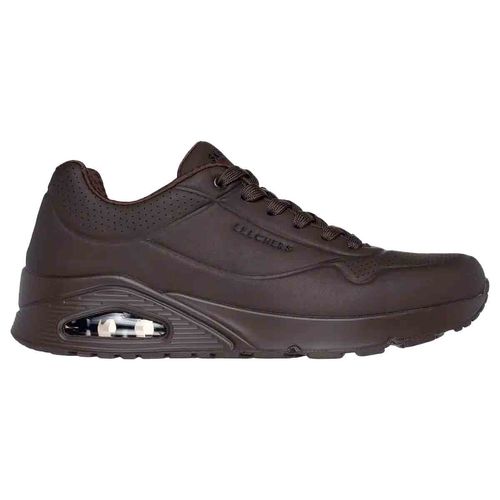 Tenis urbano para caballero Skechers café 52458CHOC