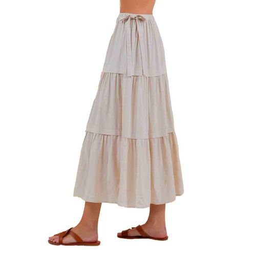 Falda casual para dama Doe & Rae beige 6546s