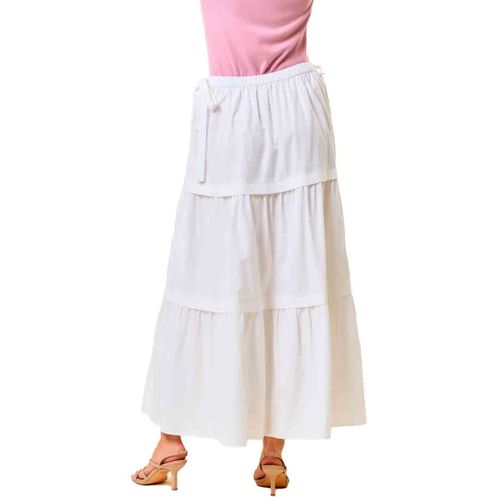 Falda casual para dama Doe & Rae blanco 6546s
